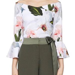 Ted baker veleita off shoulder floral top